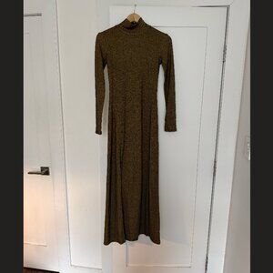 Capulet Olive Knit Mockneck Maxi Dress with Slit